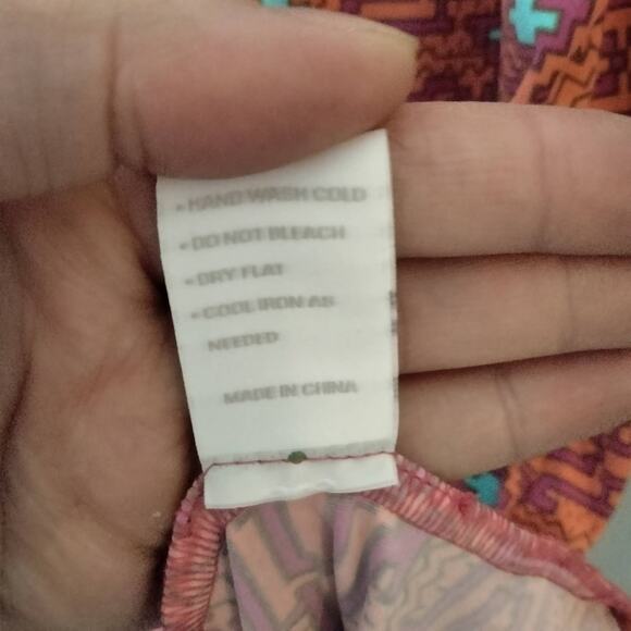 Ellie Kai Womens Sz 2 Orange Geometric Print Halter Tie Sleeveless Sheath Dress - Picture 5 of 7